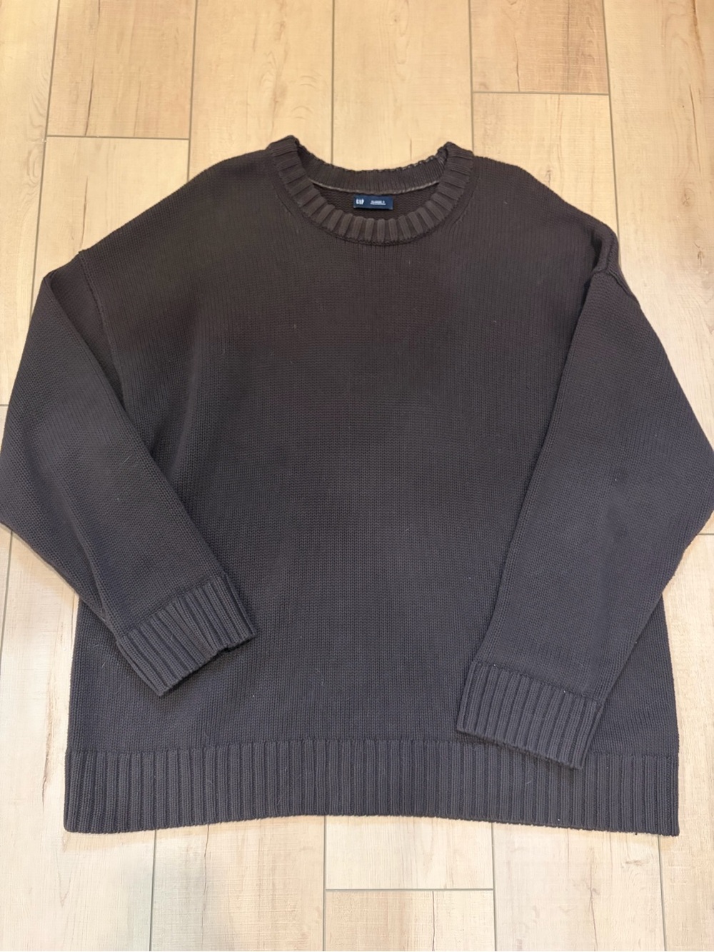GAP Women's Cotton Crewneck Sweater in Dark Brown
